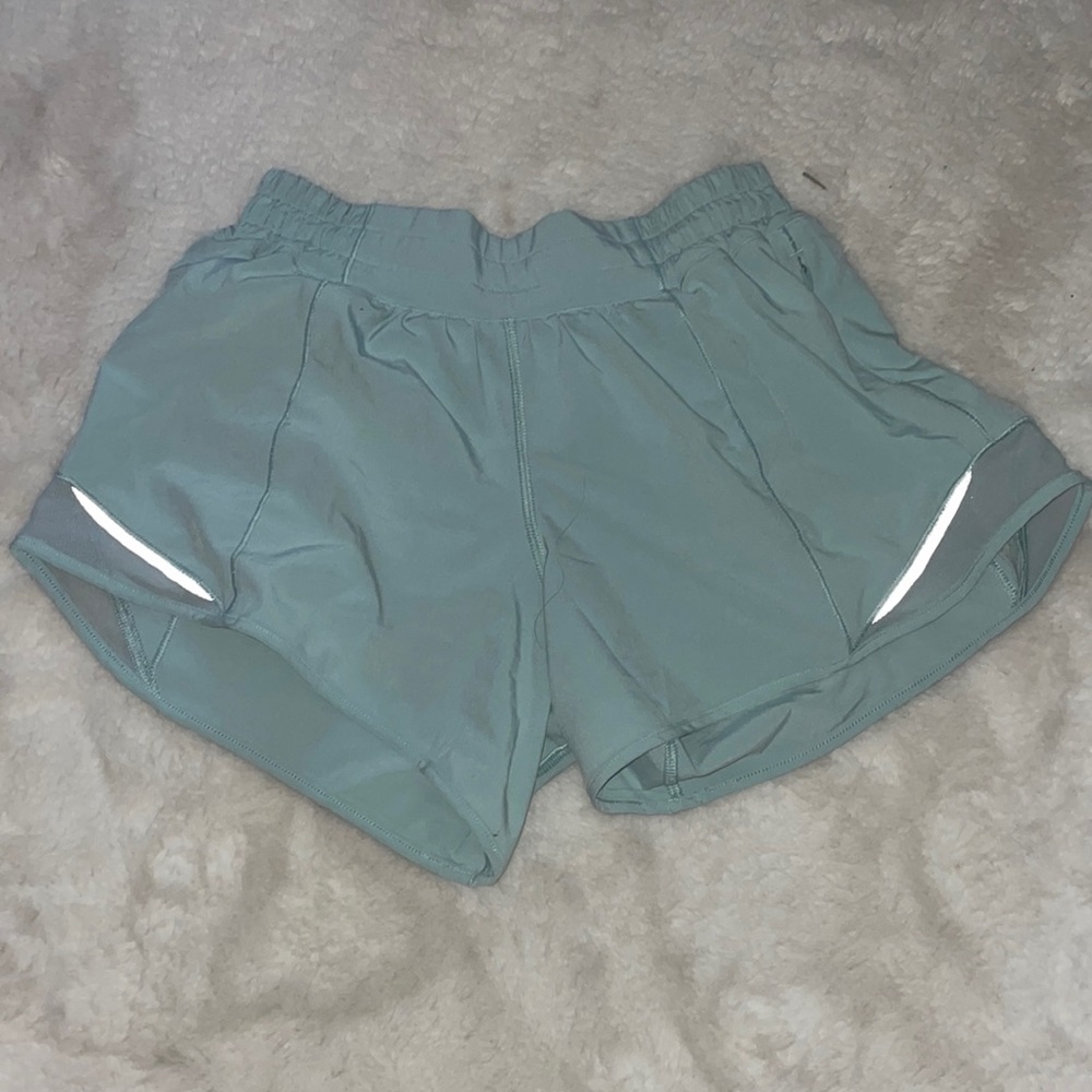 LULULEMON 4” TEAL HOTTY HOT SHORTS